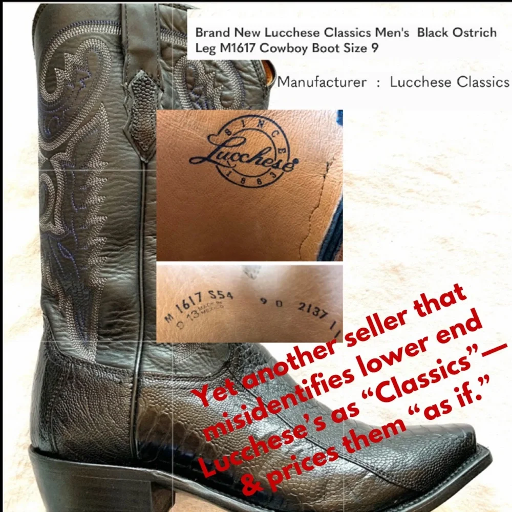 🛑 Buying Lucchese Cowboy Cowgirl Western Boots? Read this! - Picture 7 of 14